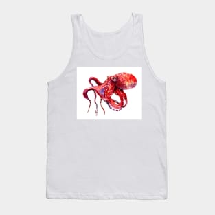 Tropical Red Octopus Tank Top